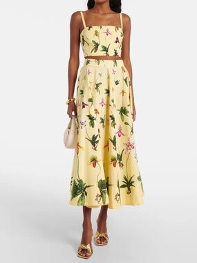 Oscar de la Renta
Floral cotton-blend poplin crop top and skirt set